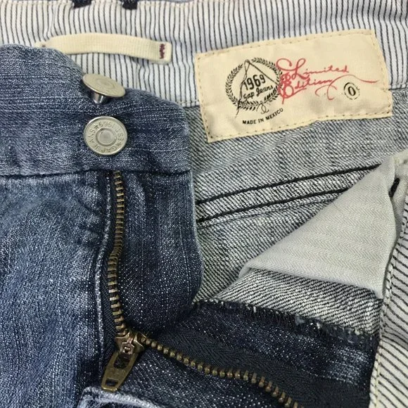 GAP Limited Edition Jean Skirt Size 0 Medium Wash Blue Denim Pencil With Pockets - Picture 4 of 10